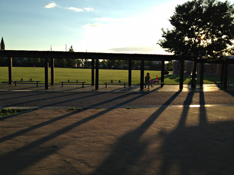 夕方の公園にて